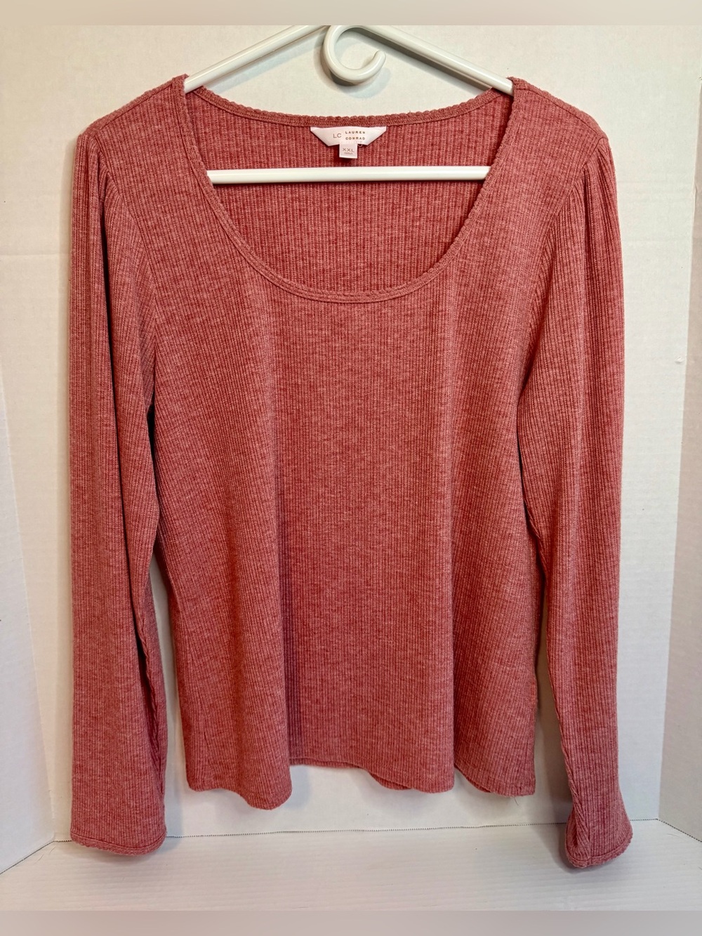 Lauren Conrad Women’s Scoop-neck Dusty Rose Shirt XXL